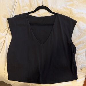 Athleta V Neck Athletic Top 2X Built In Bra No Pads